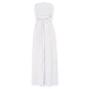 GRACE KARIN WHITE STRAPLESS MAXI DRESS SZ.XL EUC